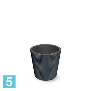 Кашпо Prosperplast MILLY конус, антрацит 23,8-d, 22,7-h