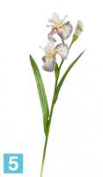 Искусственный цветок для декора Ирис Сиберика бело-сиреневый 2цв 1бут TREEZ Collection в Москве