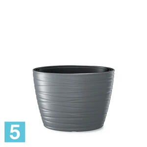Кашпо Prosperplast MAZE, серое 38,5-l, 58,5-w, 42,3-h