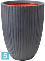 Кашпо Capi urban tube nl vase elegant low, темно-серое d-34 h-46 см в #REGION_NAME_DECLINE_PP#