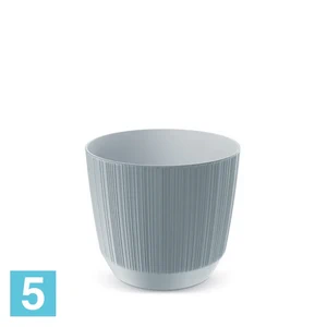 Кашпо Prosperplast RYFO, серое 12,6-d, 10,8-h