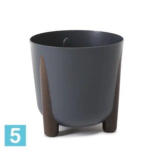 Кашпо Lamela Frida Eco Recycled, антрацит 18-d, 18-h