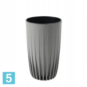 Кашпо Lamela Mira Eco Wood, серое 30-d, 51,5-h