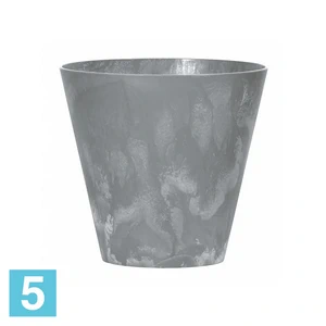 Напольное кашпо Prosperplast Tubus Effect, темно-серое 40-d, 37-h
