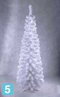 Искусственная елка (Ели PENERI) София белая с блеском заснеженная, ПВХ, 180-h