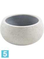 Кашпо Grigio low, шар antique, белое-бетон d-55 h-25 см в #REGION_NAME_DECLINE_PP#