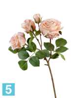 Искусственный цветок для декора Роза Флорибунда ветвь светло-розоваяTREEZ Collection в Москве