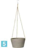 Кашпо подвесное Fibrics bamboo basket rib, серое (per 12 pcs.) d-24 h-14 см в #REGION_NAME_DECLINE_PP#