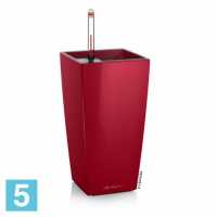 Кашпо с автополивом Lechuza Maxi Cubi, красное 14-l, 14-w, 26-h