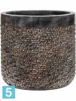 Кашпо Luxe lite universe layer, цилиндр, бронзовое d-33 h-31 см