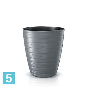 Кашпо Prosperplast MAZE, серое 47,5-d, 52,3-h