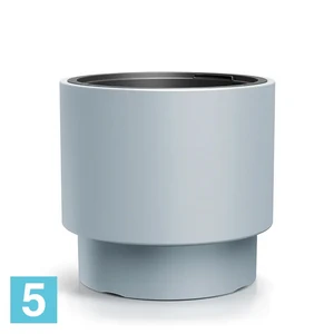 Кашпо Prosperplast HEOS средний цилиндр, серое 46,8-d, 44-h