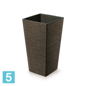 Кашпо Prosperplast FURU Square ECO Wood, кофе 39,5-l, 39,5-w, 75,5-h