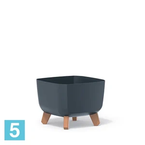 Кашпо Prosperplast GRACIA Square, антрацит 24-l, 24-w, 18,7-h