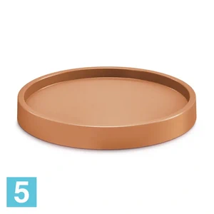 Подставка на колесах Prosperplast Mobile Saucer Round, терракотовая 36,6-d, 6-h