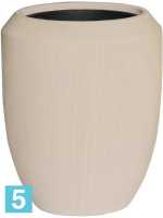 Кашпо Polystone coated plain coppa natural, со вставкой d-45 h-55 см