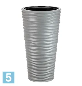 Кашпо IDEA ДЮНА, серое 34-d, 63-h