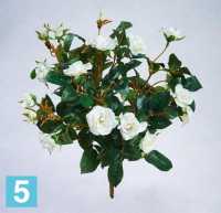 Искусственный цветок для декора Белые розы куст h30 см (4 ветки без кашпо) в #REGION_NAME_DECLINE_PP#