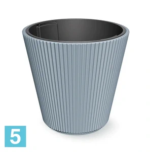 Кашпо Prosperplast MILLY конус, серое 46,7-d, 44,2-h