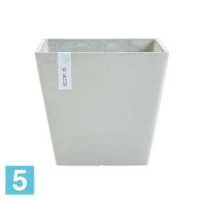 Кашпо с автополивом Ecopots Rotterdam, светло-серое 50-l, 50-w, 44-h