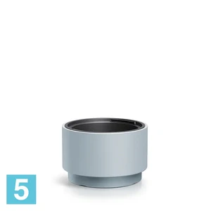 Кашпо Prosperplast HEOS низкий цилиндр, серое 29,8-d, 19-h