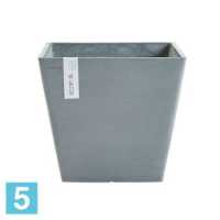 Кашпо с автополивом Ecopots Rotterdam, серо-голубое 50-l, 50-w, 44-h