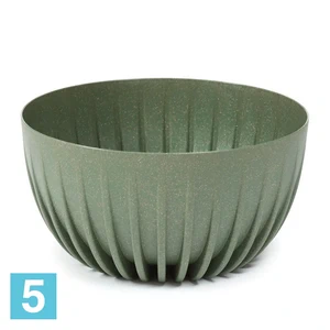 Кашпо Lamela Mira Eco Wood миска, зеленое 30-d, 15,6-h