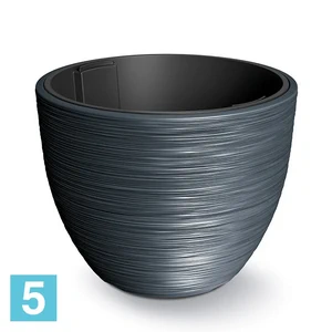Кашпо Prosperplast FURU, антрацит 56,9-d, 44,5-h
