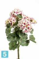 Искусственный цветок для декора Герань бархатная куст 35h светлорозовый в #REGION_NAME_DECLINE_PP#