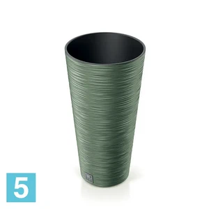 Кашпо Prosperplast FURU Slim, зеленое 30-d, 57,5-h