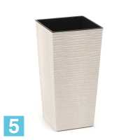 Кашпо с автополивом Lamela Finezja eco Dluto, белое 40-l, 40-w, 75,3-h