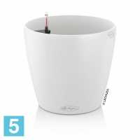 Кашпо с автополивом Lechuza Classico Color, белое 35-d, 33-h