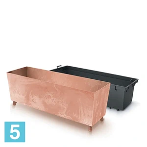 Кашпо Prosperplast URBI CASE BETON EFFECT N, терракотовое 77-l, 23,5-w, 30-h