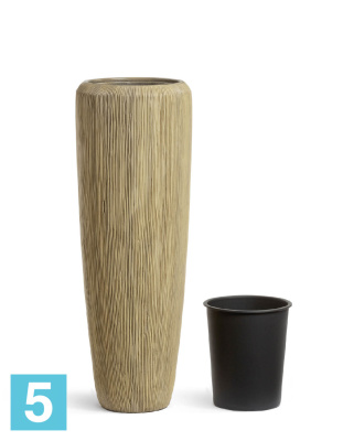 Кашпо с автополивом TREEZ Effectory Wow, Высокий конус Design, песчаная дюна 34-d, 97-h