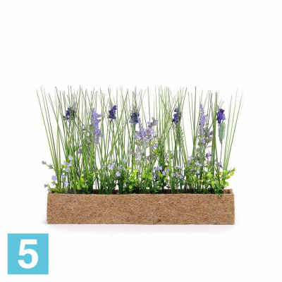 Бордюр Лаванда искусственный Alseed, h-29 см. в кокосовом боксе 50*7*8
