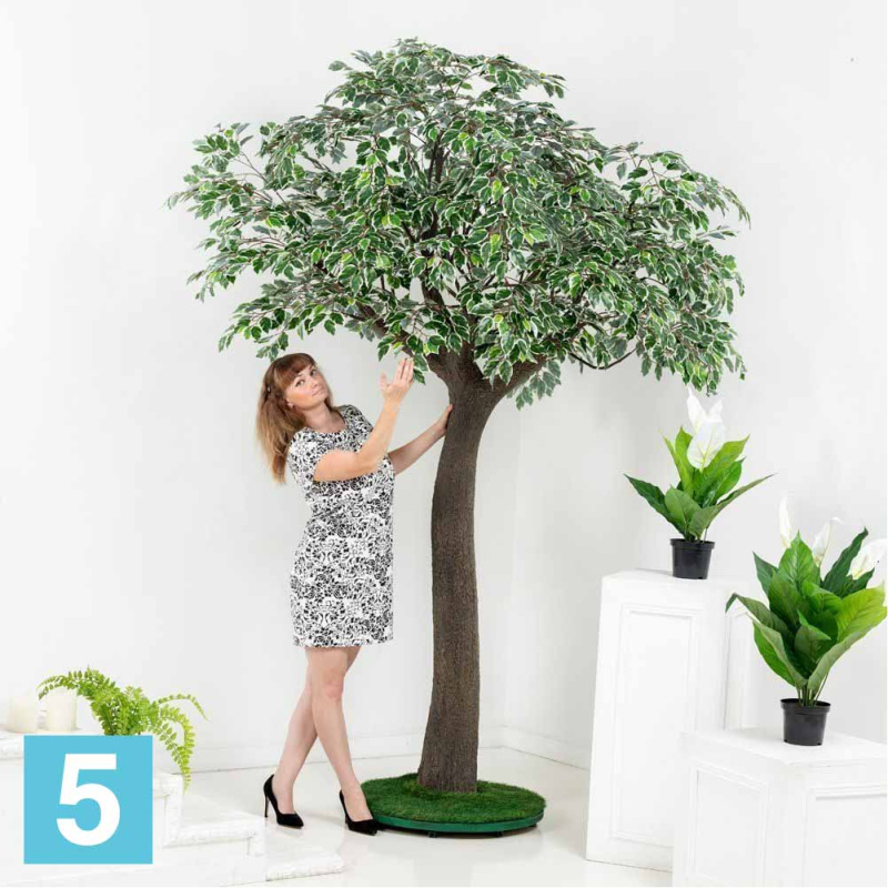 Фикус Бенджамина латексный искусственный Alseed, d-170 см., h-300