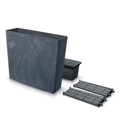 Кашпо Prosperplast URBI CASE BETON EFFECT, антрацит 77-l, 23,5-w, 68,6-h