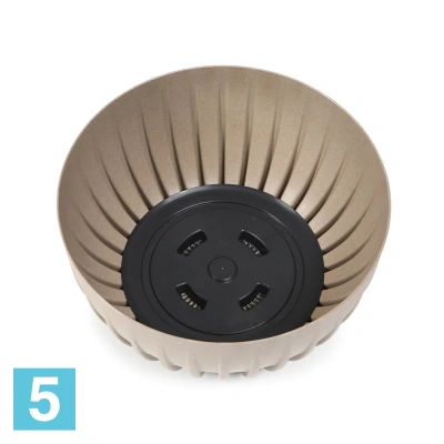 Кашпо Lamela Mira Eco Recycled миска, антрацит 30-d, 15,6-h