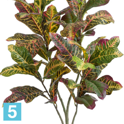 Кротон куст искусственный Большой зелено-жёлто-розовый (Sensitive Botanic) TREEZ Collection в #REGION_NAME_DECLINE_PP#