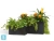 Кашпо TREEZ Effectory Black Stone Низкий прямоугольник, антрацит 60-l, 28-w, 30-h Кашпо TREEZ Effectory Black Stone Низкий прямоугольник, антрацит 60-l, 28-w, 30-h