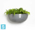 Подвесное кашпо Ecopots Sofia, серое 43-l, 25-w, 18-h