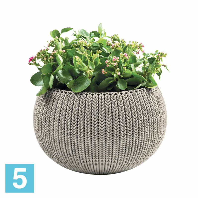 Кашпо Keter Cozies M подвесное, бежевое 36-d, 23-h