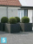 Кашпо Polycube, антрацит, квадратное l-50 w-50 h-50 см