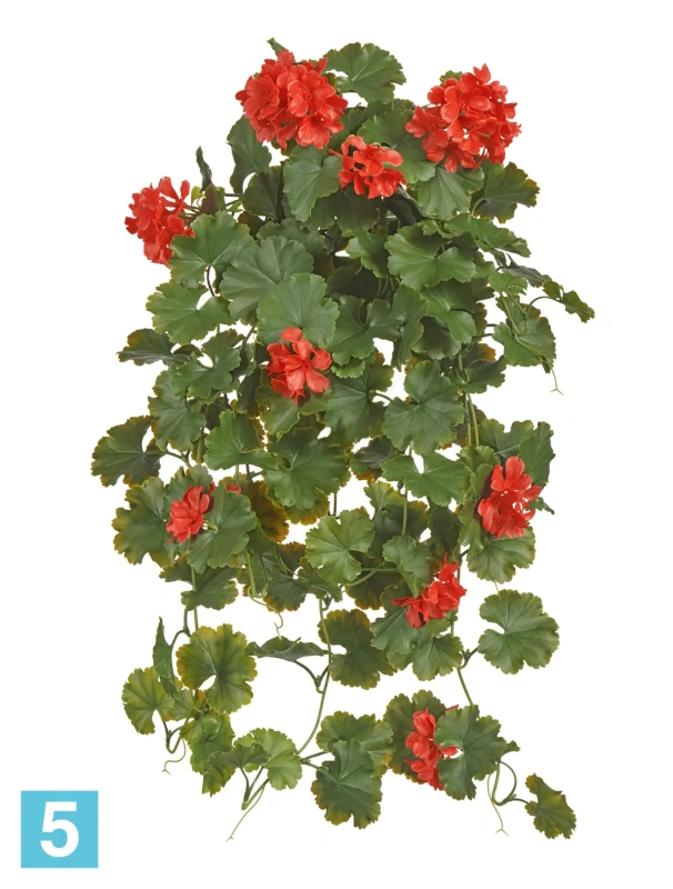 Искусственная Герань ампельная красная (UV-фильтр) TREEZ Collection 58h