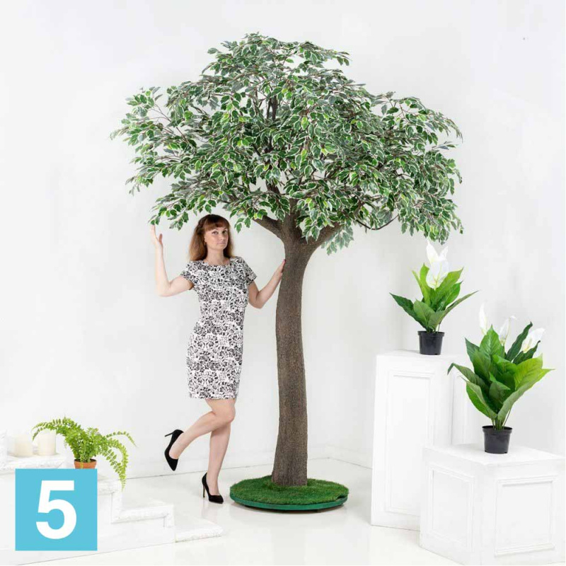 Фикус Бенджамина латексный искусственный Alseed, d-170 см., h-300