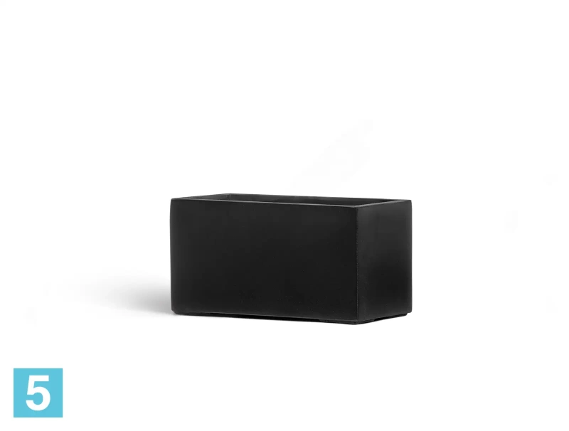 Кашпо TREEZ Effectory Black Stone Низкий прямоугольник, антрацит 60-l, 28-w, 30-h