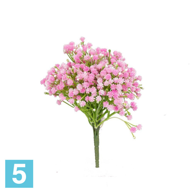 Гипсофила искусственная Alseed, силикон, букет*7ч, фиол,бел,розов