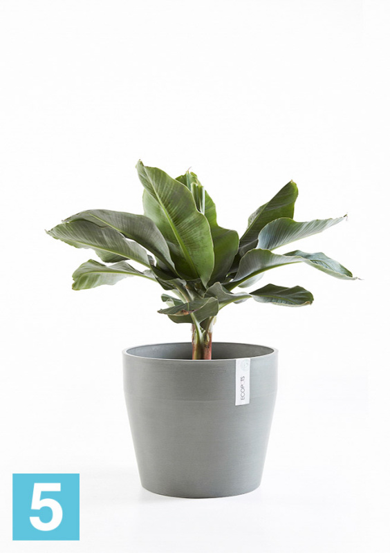 Напольное кашпо Ecopots Sankara, серое 40-d, 35-h