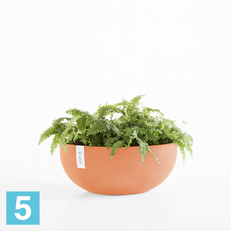 Напольное кашпо Ecopots Sofia Big, терракотовое 43-l, 25-w, 17,5-h