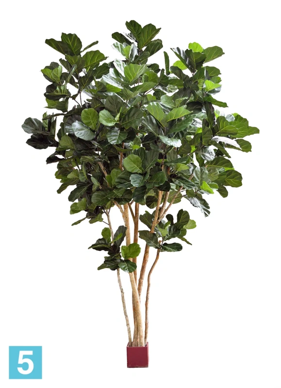 Гигантский фикус Лирата Нитида искусственный TREEZ Collection 420h